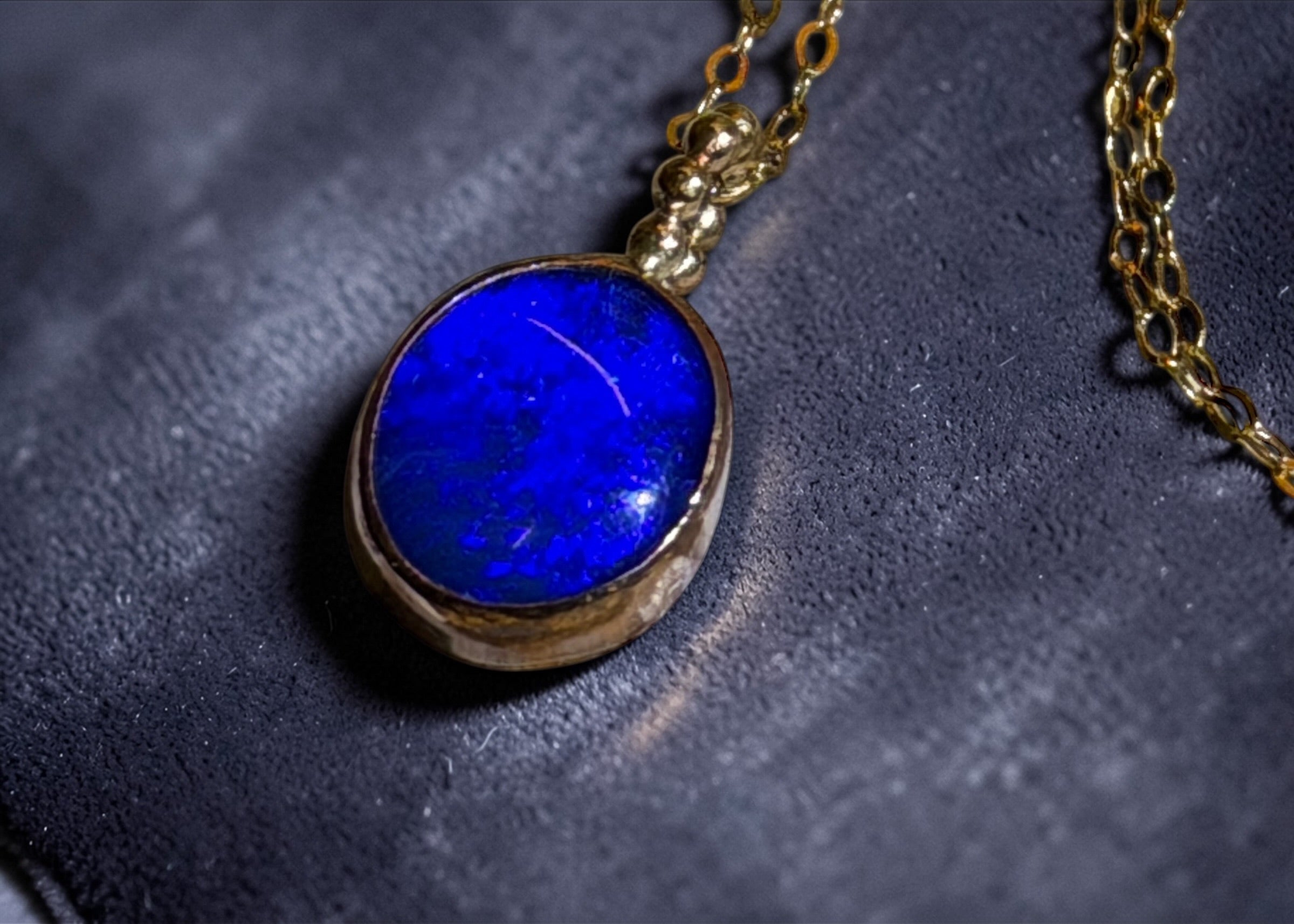 Galaxy Collection - Australian Opal Gold Necklace