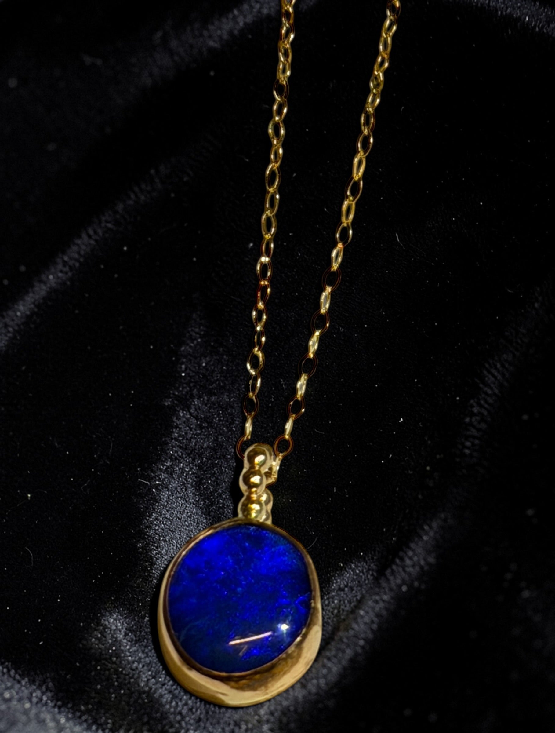 Galaxy Collection - Australian Opal Gold Necklace